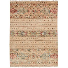 Tappeto Rubin Pakistan Astratto Beige Crema Rosso Blu Turche
