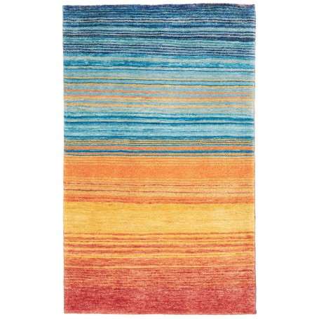 Tappeto Royal Gabbeh Pakistan Astratto Blu Arancio Giallo Ro