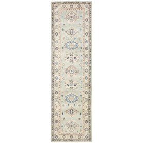 Tappeto Kazak Afghanistan Geometrico Azzurro Verde Acqua Cre