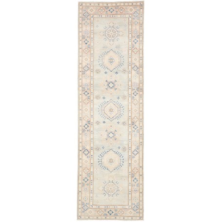 Tappeto Kazak Afghanistan Astratto Azzurro Celadon Beige Cre