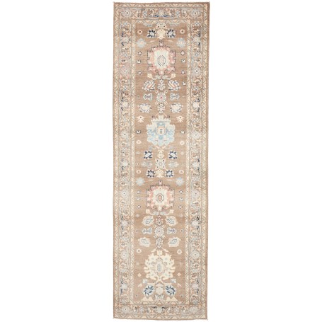 Tappeto Kazak Afghanistan Geometrico Beige Talpa Blu Chiaro