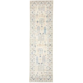 Tappeto Kazak Afghanistan Geometrico Crema Blu Rosa Chiaro 8