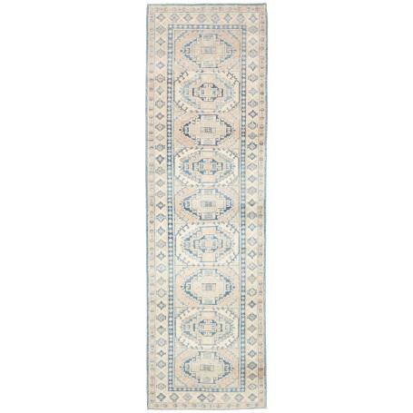 Tappeto Kazak Afghanistan Geometrico Beige Crema Blu Azzurro