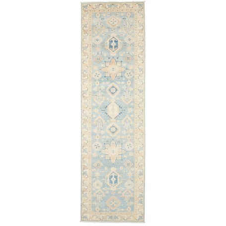 Tappeto Kazak Afghanistan Geometrico Blu Cielo Crema Beige B