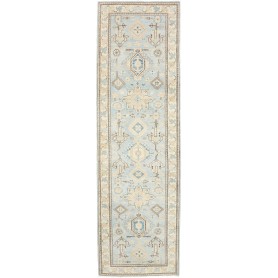 Tappeto Kazak Afghanistan Geometrico Azzurro Crema Beige Mar