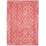 Tappeto Kilim Afghanistan Astratto Rosa Rosso Giallo Oro 204