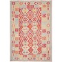 Tappeto Kilim Afghanistan Astratto Terracotta Beige Blu Chia