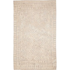 Tappeto Kilim Afghanistan Geometrico Beige Chiaro Grigio Chi