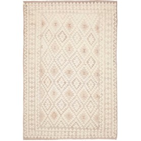 Tappeto Kilim Afghanistan Geometrico Crema Beige Sabbia Grig