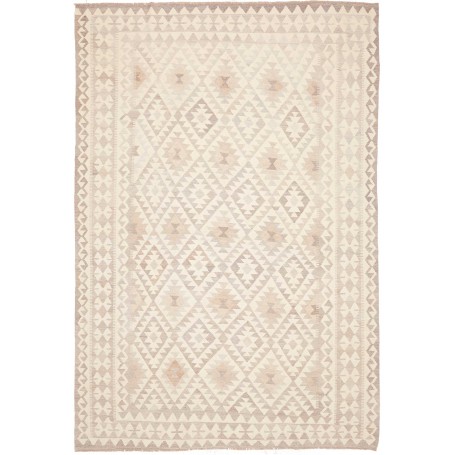Tappeto Kilim Afghanistan Geometrico Crema Beige Sabbia Grig