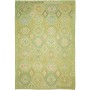 Tappeto Kilim Afghanistan Astratto Verde Chiaro Giallo Crema