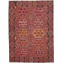 Tappeto Kilim Afghanistan Astratto Rosso Arancio Grigio Scur