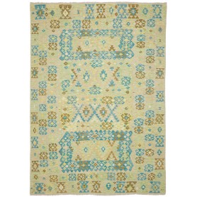 Tappeto Kilim Afghanistan Astratto Beige Chiaro Verde Salvia