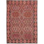 Tappeto Kilim Afghanistan Astratto Rosso Corallo Arancione T