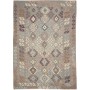Tappeto Kilim Afghanistan Astratto Grigio Beige Azzurro Marr