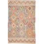 Tappeto Kilim Afghanistan Astratto Grigio Arancione Corallo