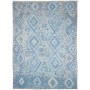 Tappeto Kilim Afghanistan Astratto Blu Grigio Chiaro Crema 2