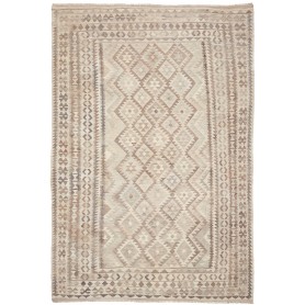 Tappeto Kilim Afghanistan Astratto Beige Marrone Chiaro Crem