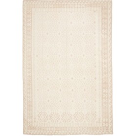 Tappeto Kilim Afghanistan Astratto Bianco Crema Beige Chiaro