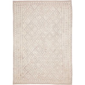 Tappeto Kilim Afghanistan Astratto Beige Avorio Tortora Grig