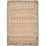 Tappeto Kilim Afghanistan Astratto Grigioazzurro Terra Bruci