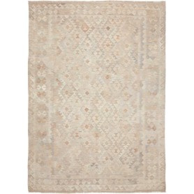 Tappeto Kilim Afghanistan Geometrico Beige Crema Grigio Chia