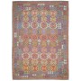 Tappeto Kilim Afghanistan Geometrico Grigio Azzurro Polvere
