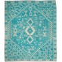 Tappeto Kilim Afghanistan Astratto Turchese Grigio Chiaro Bi