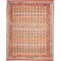 Tappeto Kilim Afghanistan Geometrico Rosso Terracotta Blu Tu