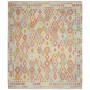 Tappeto Kilim Afghanistan Astratto Azzurro Celeste Arancio C