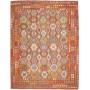 Tappeto Kilim Afghanistan Geometrico Arancio Bruciato Terrac