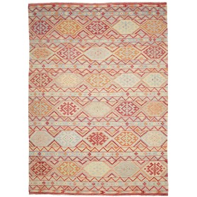 Tappeto Kilim Afghanistan Astratto Crema Chiaro Rosso Terrac