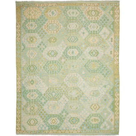 Tappeto Kilim Afghanistan Astratto Acquamarina Verde Menta C