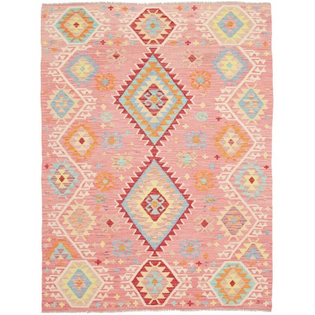 Tappeto Kilim Afghanistan Astratto Beige Crema Marrone Chiar