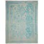 Tappeto Kilim Afghanistan Astratto Azzurro Turchese Azzurro