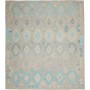 Tappeto Kilim Afghanistan Geometrico Grigio Chiaro Beige Blu
