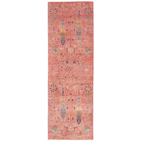Tappeto Shahi Fine Pakistan Astratto Rosa Antico Corallo Blu