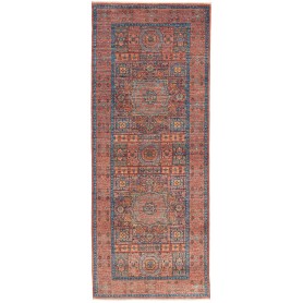 Tappeto Mamlouk Pakistan Astratto Terracotta Blu Oro 79x204