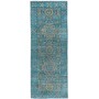 Tappeto Mamlouk Pakistan Geometrico Blu Verde Acqua Beige Or