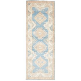 Tappeto Kazak Afghanistan Astratto Blu Azzurro Crema Beige 8