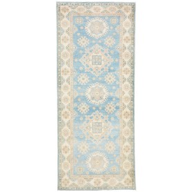Tappeto Kazak Afghanistan Astratto Celeste Crema Beige Verde