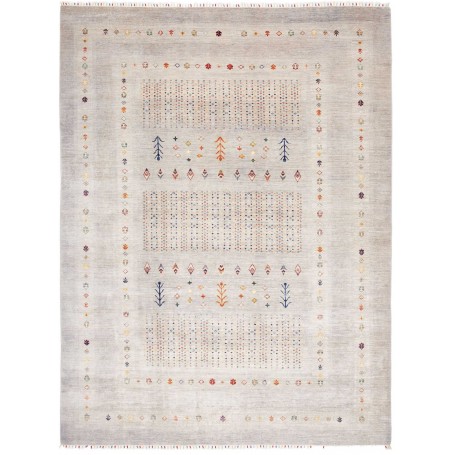 Tappeto Siva Pakistan Geometrico Grigio Chiaro Multicolore 2