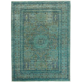 Tappeto Mamlouk Pakistan Geometrico Turchese Smeraldo Blu Oc