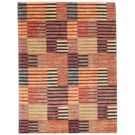 Tappeto Barjesta Pakistan Astratto Rosso Mattone Arancione O