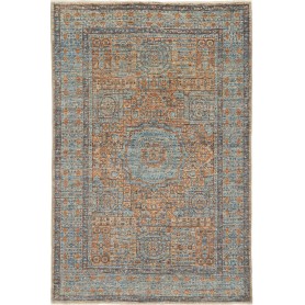 Tappeto Mamlouk Pakistan Geometrico Azzurro Polvere Ocra Mar