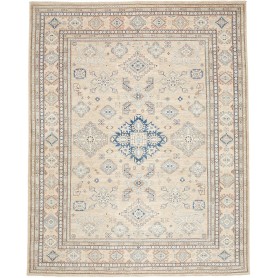Tappeto Kazak Fine Pakistan Geometrico Beige Blu Marrone Gri
