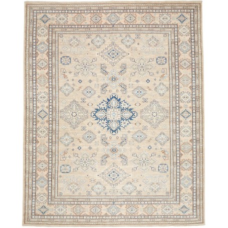Tappeto Kazak Fine Pakistan Geometrico Beige Blu Marrone Gri