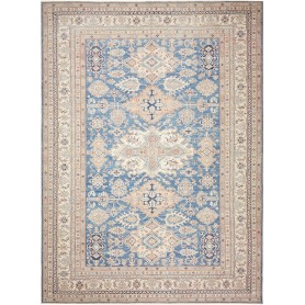 Tappeto Kazak Fine Pakistan Medaglione Blu Denim Blu Cielo B