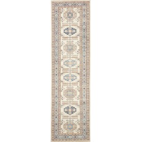 Tappeto Kazak Fine Pakistan Astratto Crema Blu Marrone Beige