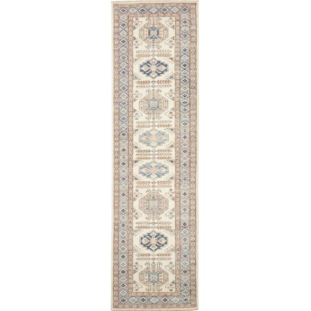 Tappeto Kazak Fine Pakistan Astratto Crema Blu Marrone Beige